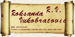 Roksanda Vukobratović vizit kartica